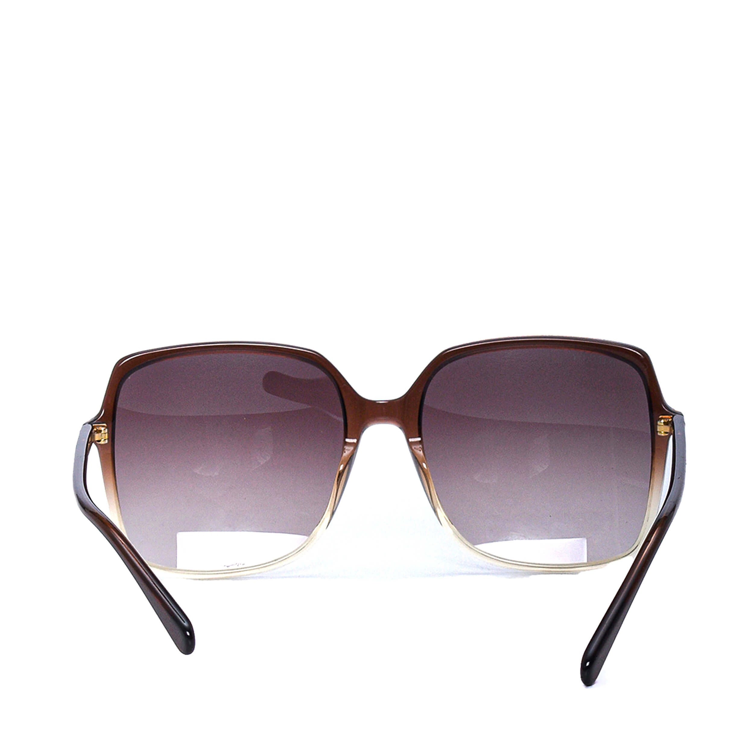 Gucci - Brown Degrade Frame Square Sunglasses